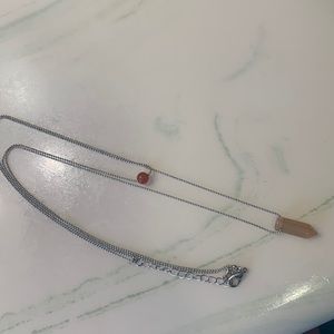 Double strand crystal necklace
